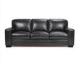 Divano lineare - pelle - 235x95x88 cm - nero - stile moderno