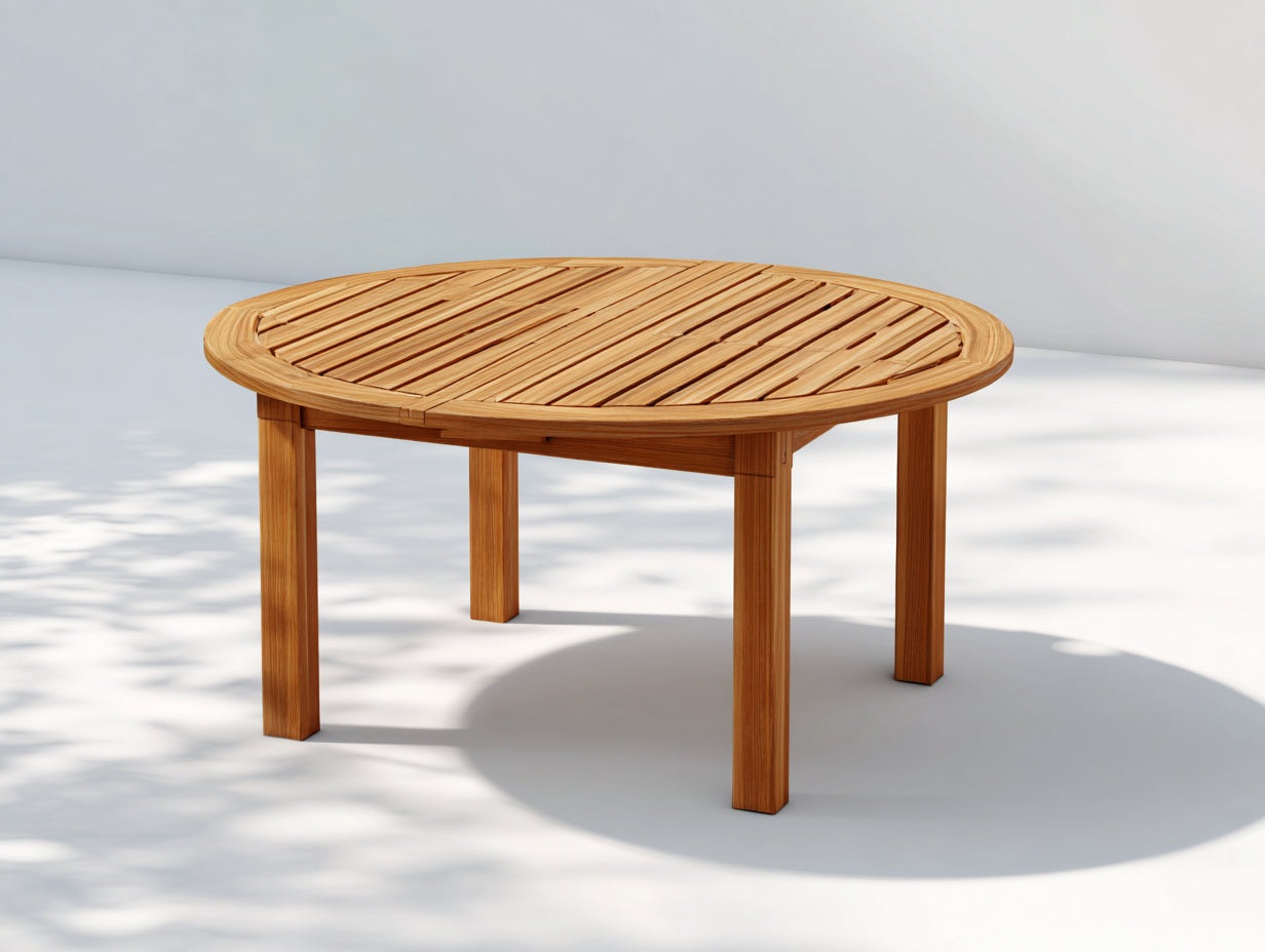 Tavolo da giardino - Teak - 125x125x75 cm - Marrone caldo - Stile naturale