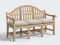 Panche da giardino - Legno di rovere-Tessuto - 189 x 69 x 102 cm - Rovere chiaro-Beige - Stile decorativo con schienale curvo