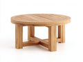 Tavolo da giardino - Legno di teak - 92x92x45 cm - Marrone naturale - Stile naturale contemporaneo
