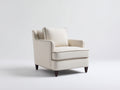 Poltrona - Tessuto-legno - 86 x 82 x 84 cm - Beige chiaro - Stile moderno minimalista