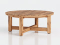 Tavolo da giardino - Legno di teak - 105x105x46 cm - Marrone miele - Stile rustico