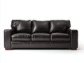 Divano lineare - pelle - 230x95x88 cm - nero - stile moderno