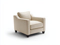 Poltrona - Tessuto-legno - 84 x 80 x 82 cm - Beige chiaro - Stile moderno nordico