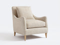 Poltrona - Tessuto-legno - 86 x 80 x 88 cm - Beige chiaro - Stile moderno nordico