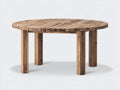 Tavolo da giardino - Legno massello - 118x118x74 cm - Marrone scuro - Stile rustico